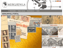 Tablet Screenshot of merkurphila.at